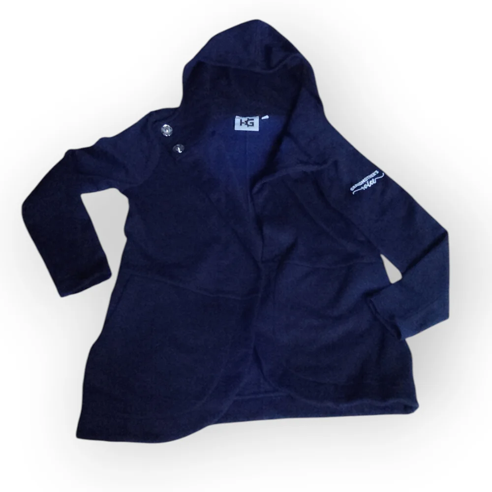 KG Logo Navy Hooded Sweatshirt Grandmothers voice - Picture 1 of 10